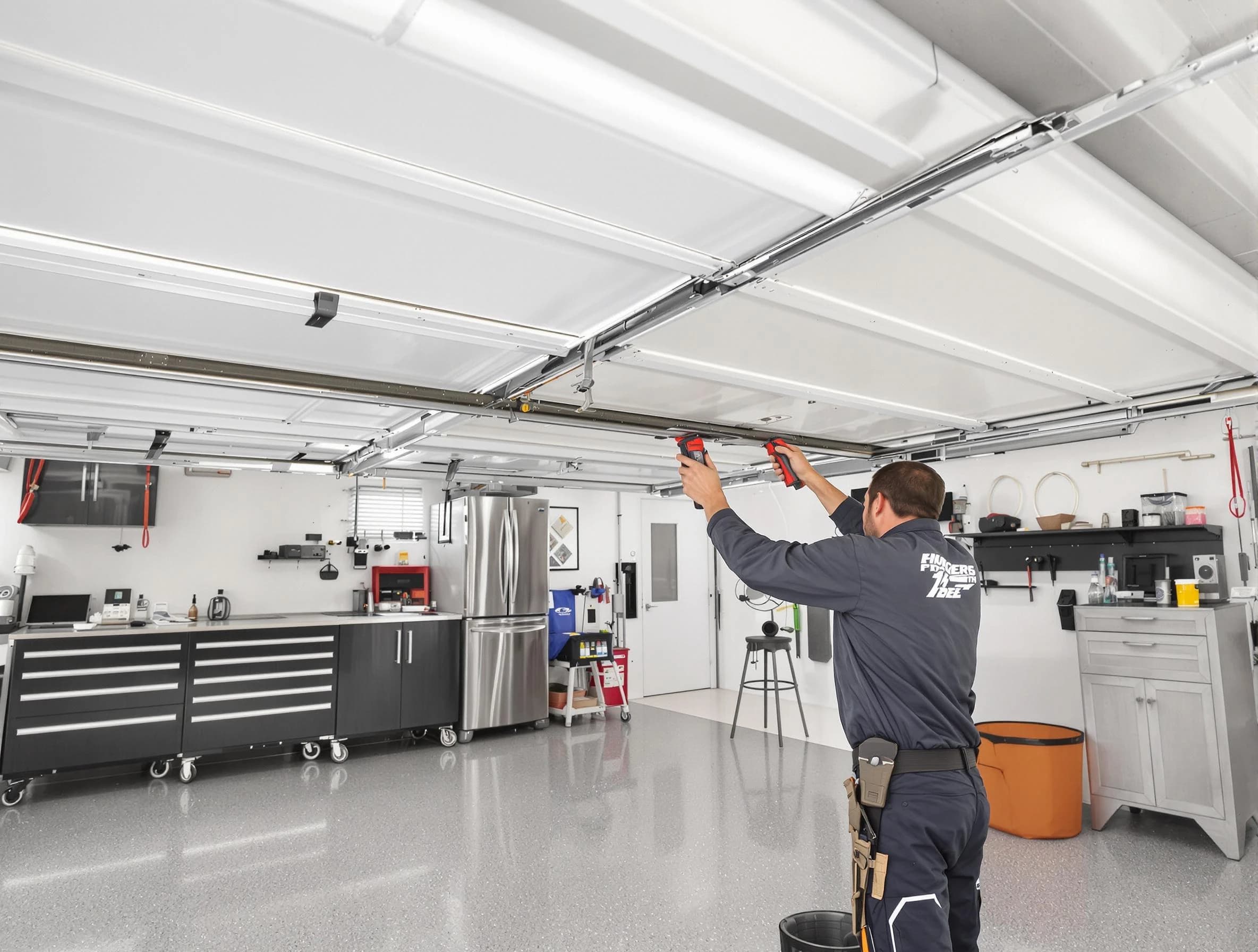 Overhead garage door repair service by Choctaw Garage Door Repair in Choctaw
