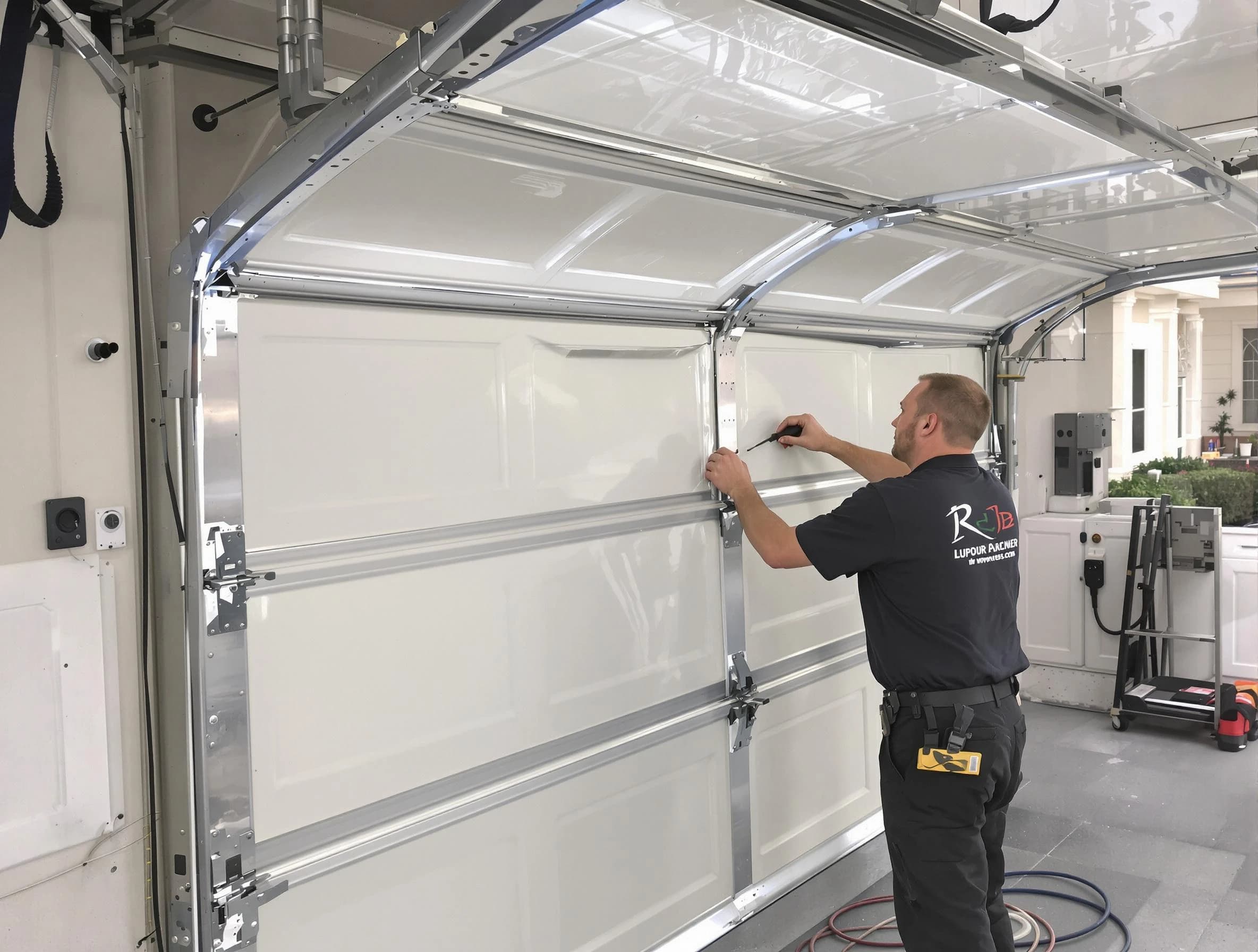 Choctaw Garage Door Repair professional performing panel repair in Choctaw