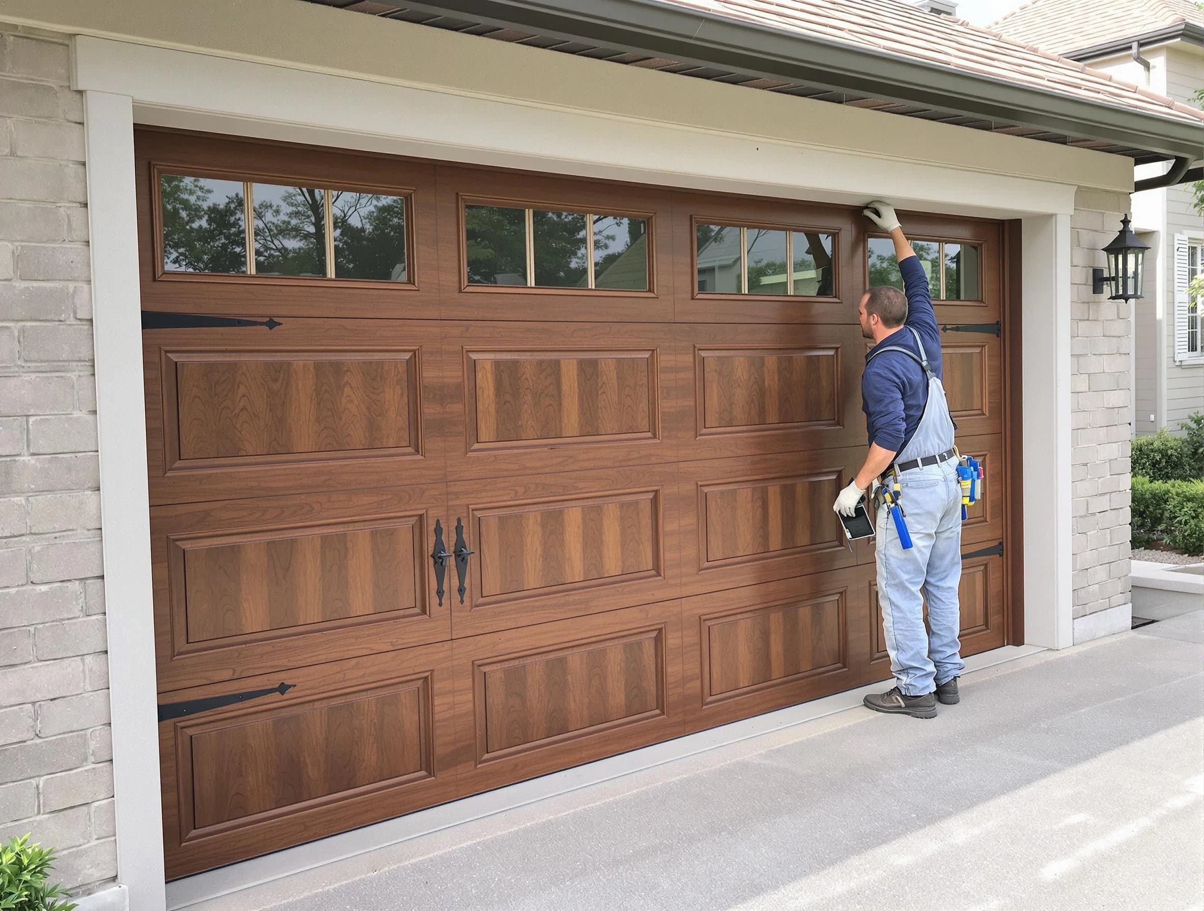 Custom garage door showcase by Choctaw Garage Door Repair in Choctaw
