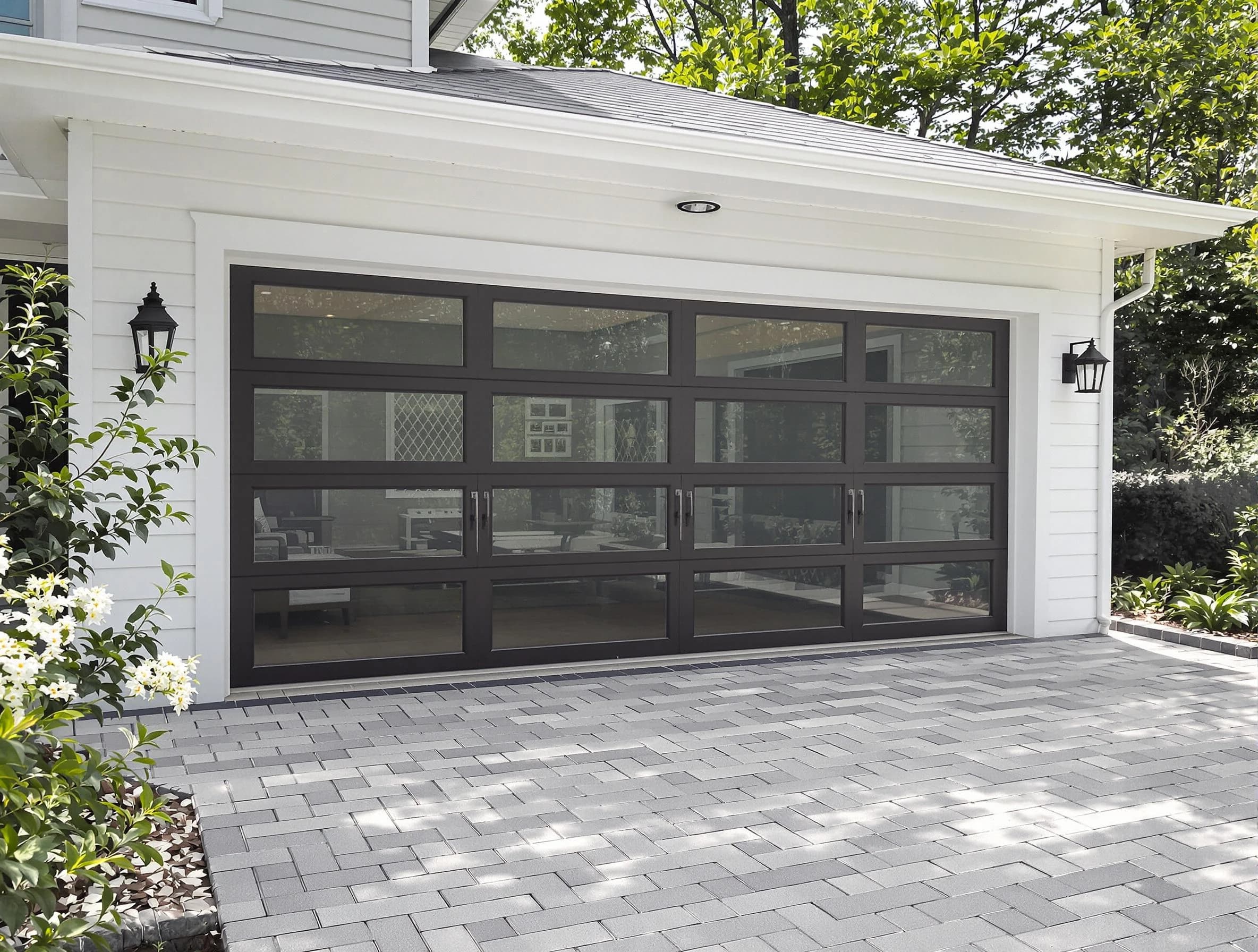 Choctaw Garage Door Repair design specialist presenting custom garage door options to Choctaw homeowner