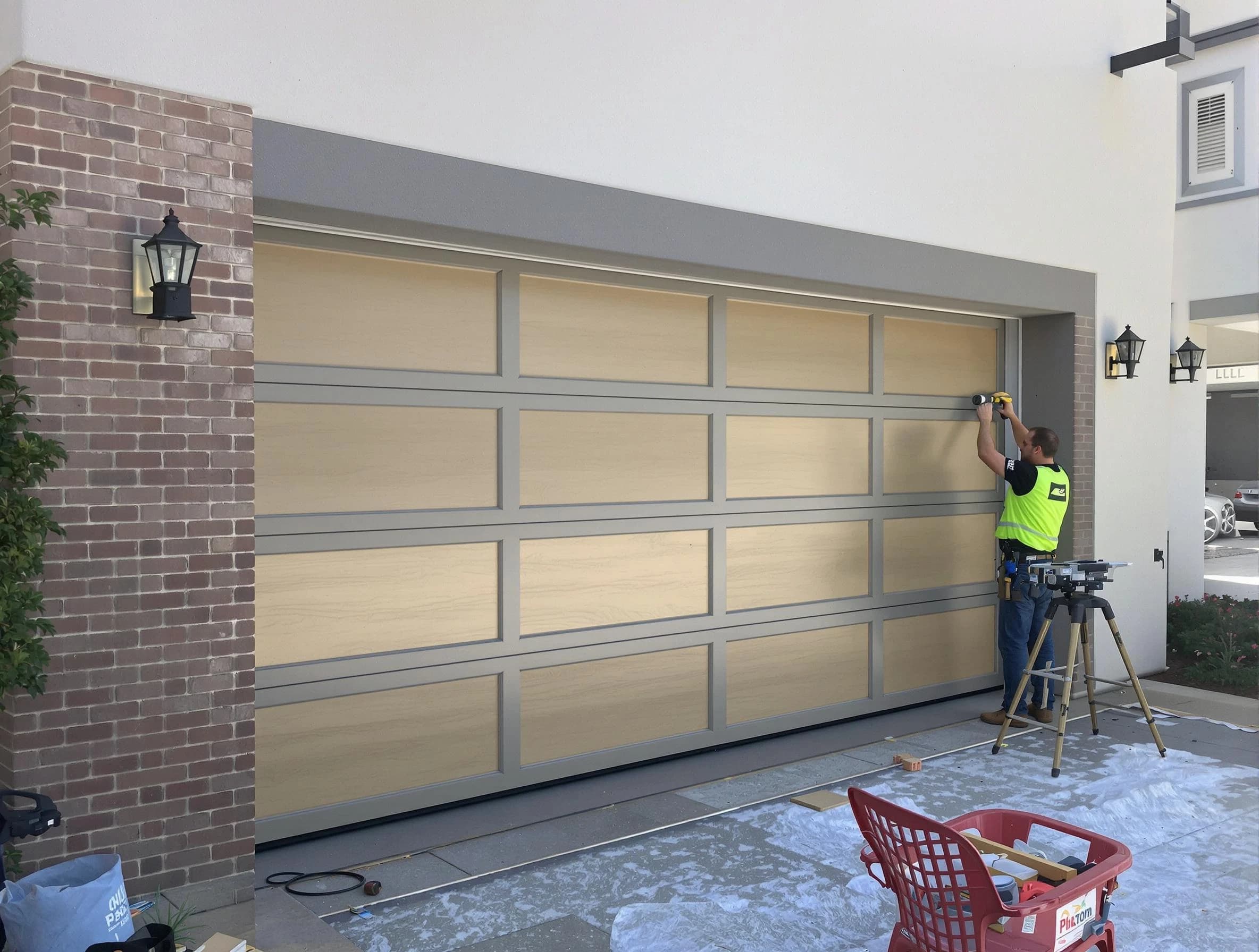 Garage door replacement service by Choctaw Garage Door Repair in Choctaw