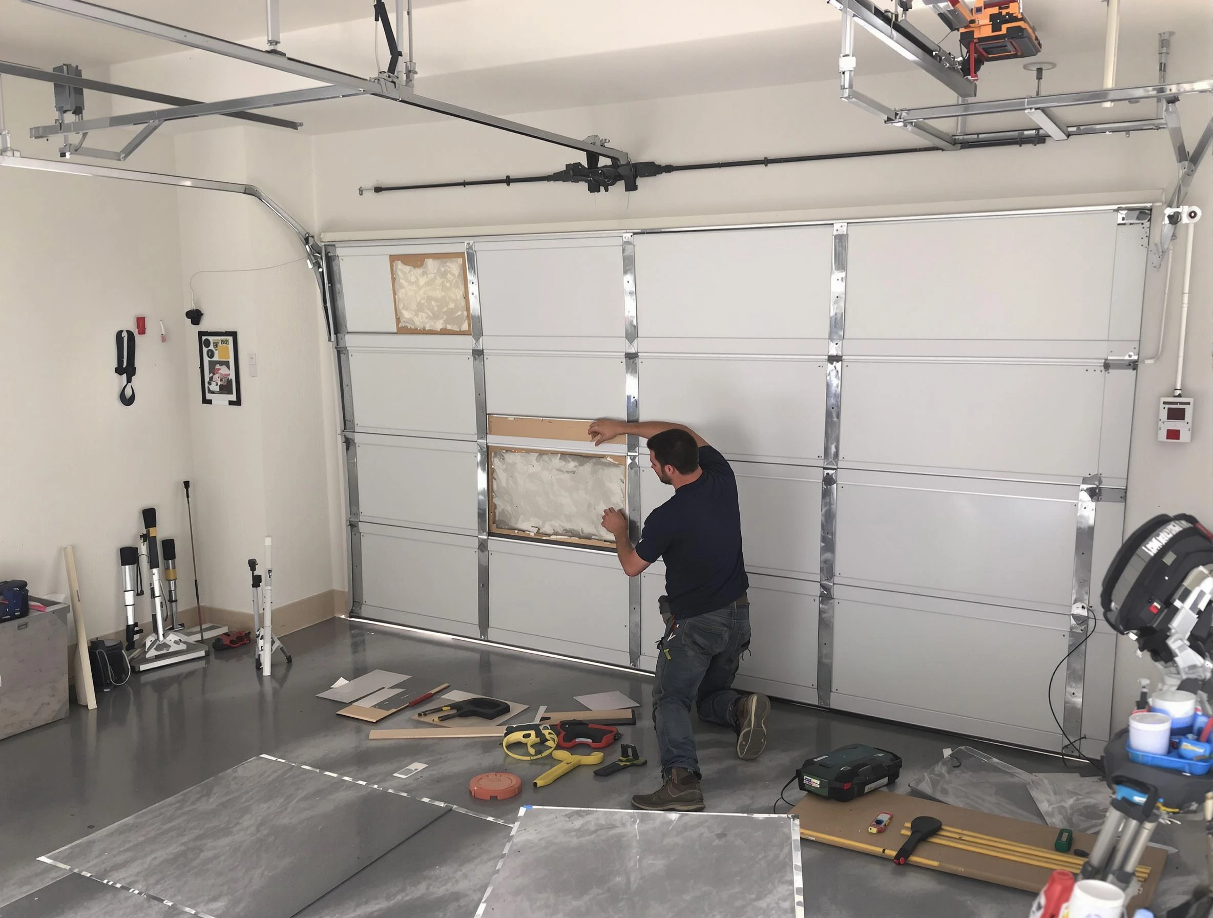 Garage Door Panel Repair in Choctaw