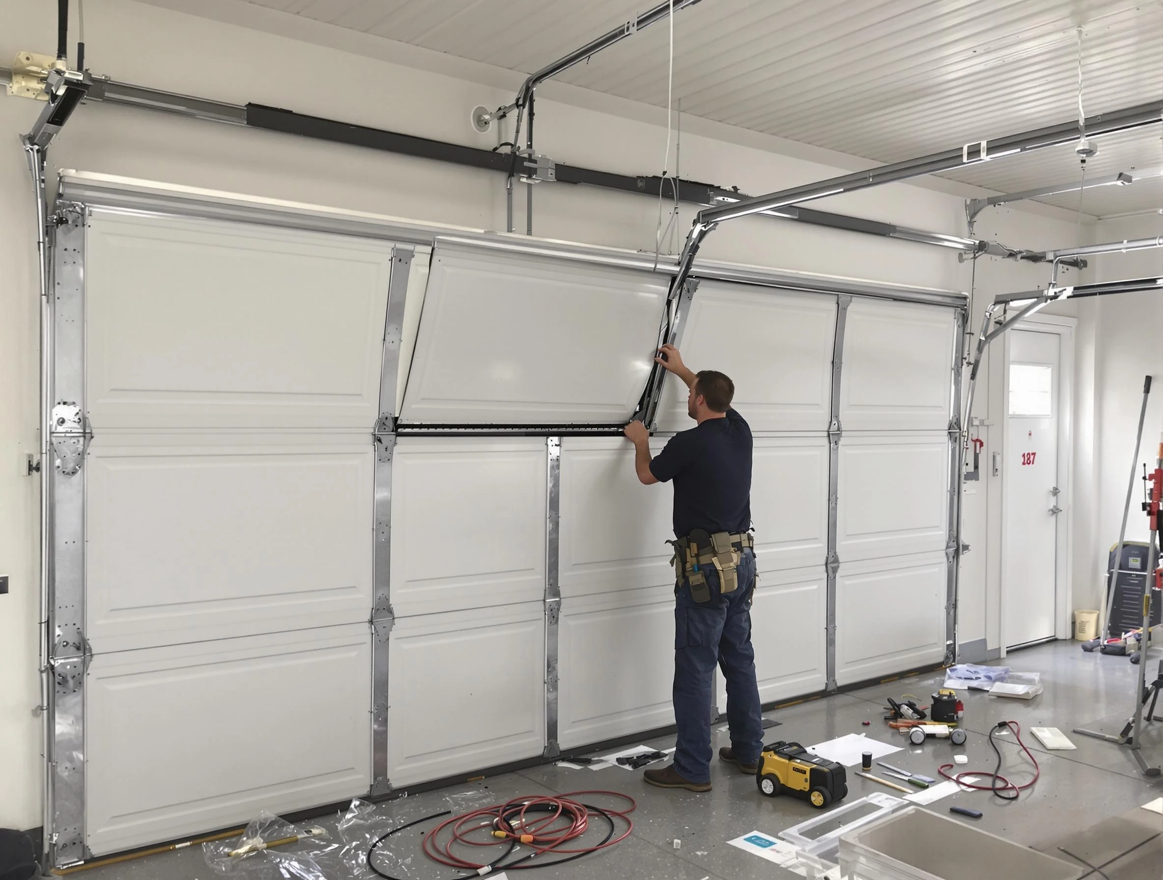 Garage Door Section Replacement in Choctaw