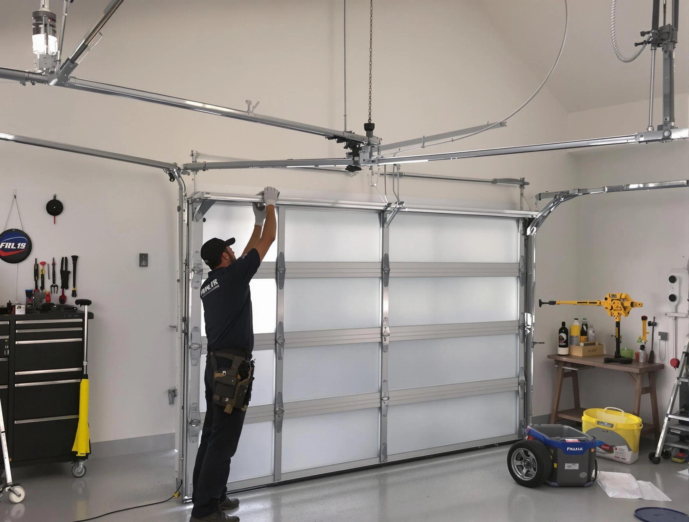 Choctaw Garage Door Repair certified team performing precision garage door installation in Choctaw