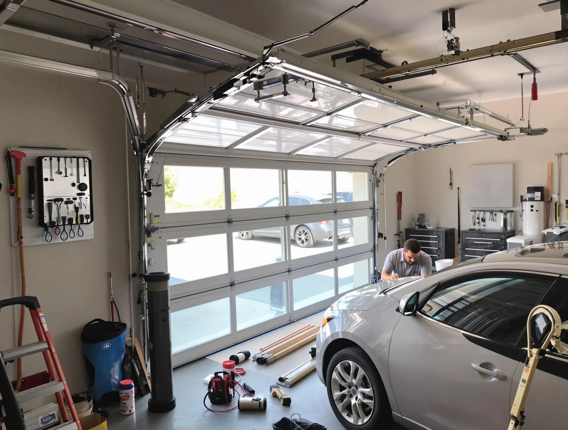 Garage door noise reduction service by Choctaw Garage Door Repair in Choctaw