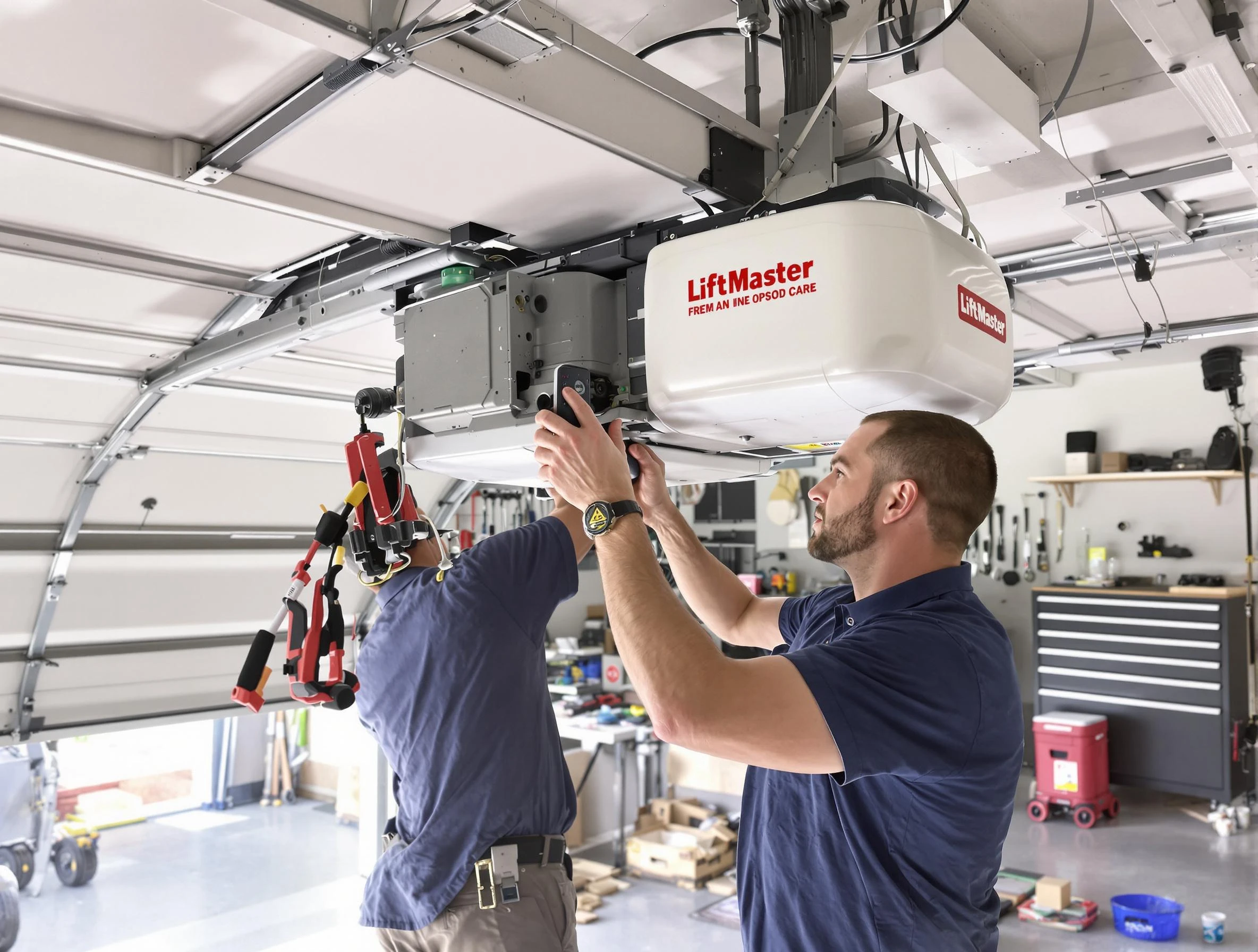 Choctaw Garage Door Repair technician performing advanced diagnostics on garage opener in Choctaw