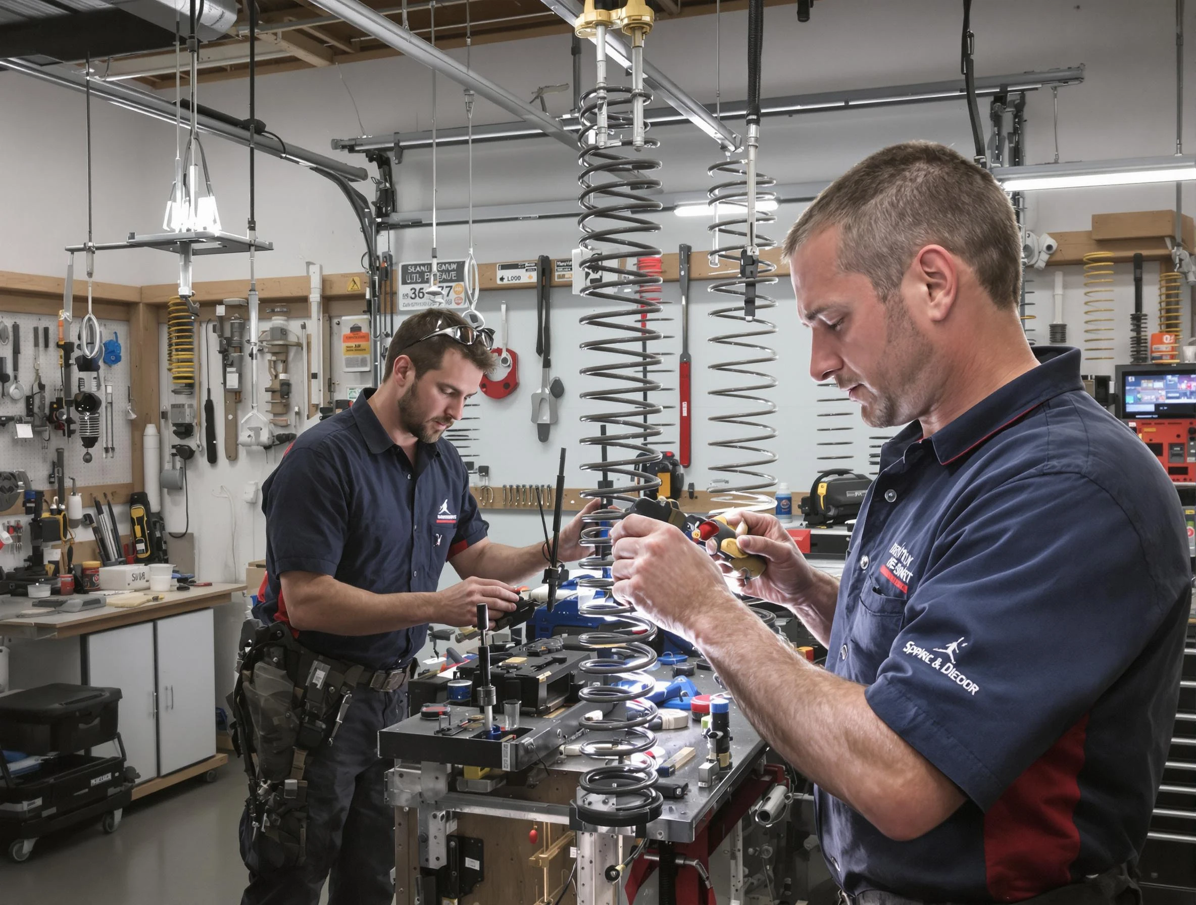 Garage door spring repair service by Choctaw Garage Door Repair in Choctaw
